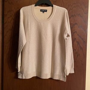Beautiful Gold Metallic Jones New York Sweater